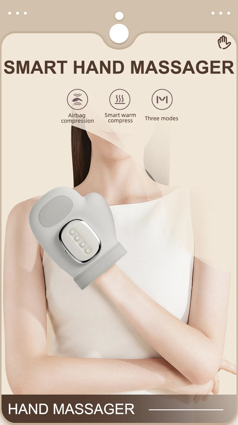 Masseur de mains avec Airbag, Compression des doigts, poignet, paume, Machine de Massage, gant vibrant pour la relaxation musculaire des mains, cadeau pour hommes et femmes
