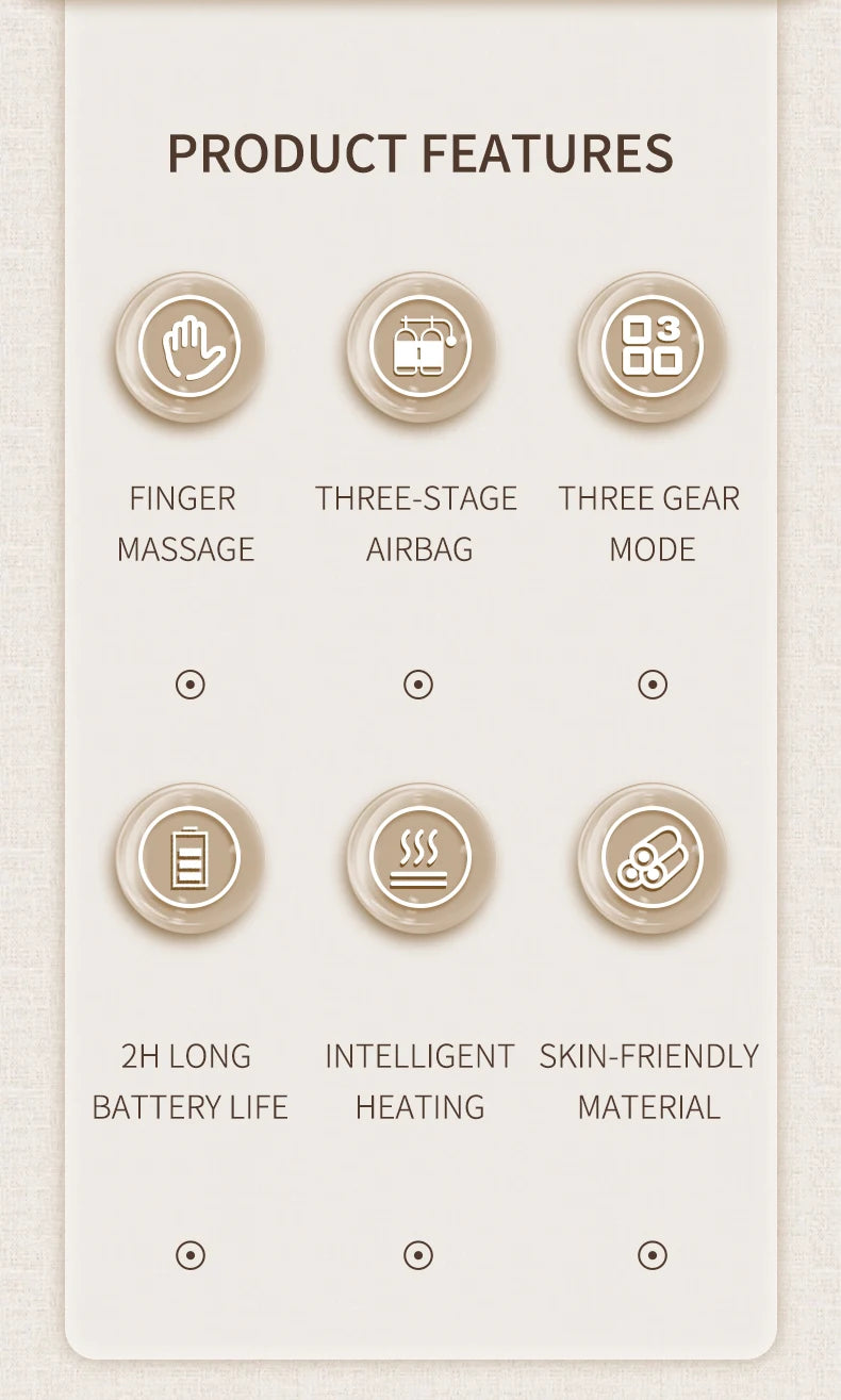 Masseur de mains avec Airbag, Compression des doigts, poignet, paume, Machine de Massage, gant vibrant pour la relaxation musculaire des mains, cadeau pour hommes et femmes