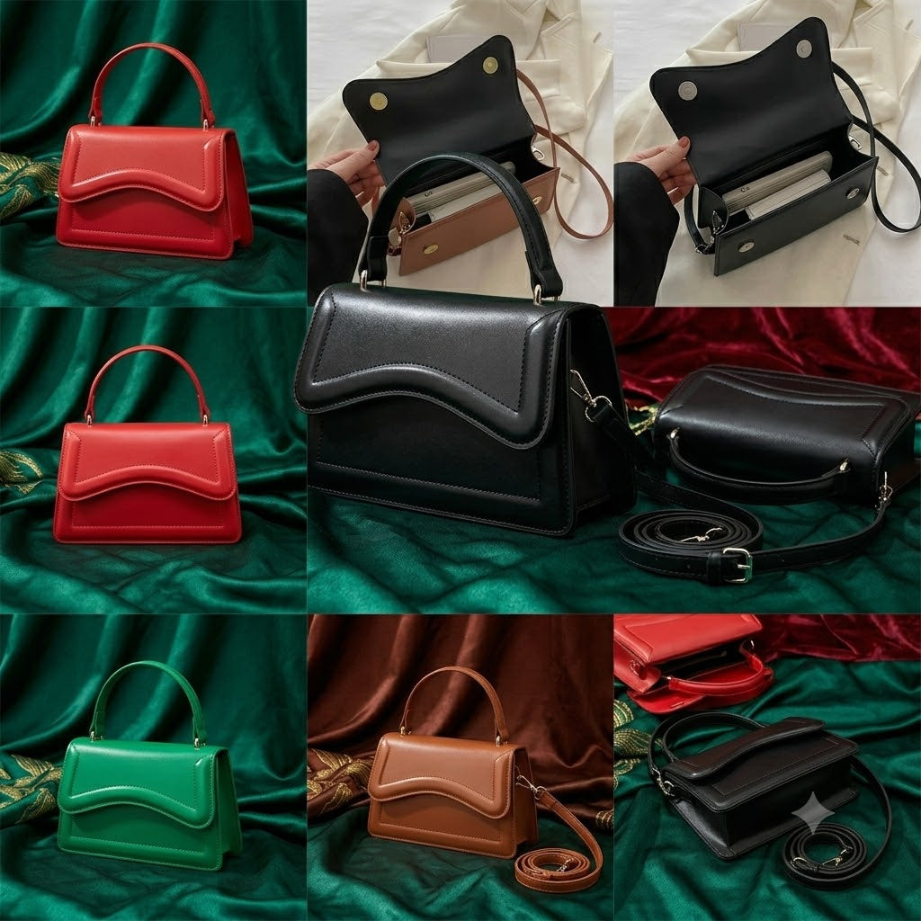 sac à bandoulière de couleur unie, petit fourre-tout pour femmes